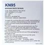 Ratone KN95 (Box of 25) Disposable Three Dimensional Protective 5 Layer Face Mask, Disposable, White