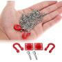 Yencoly Trailer Chain Parts Metal Tow Chain, RC Tow Chain Trailer Safety Chain, Rescue Tow Hook 1/10 Scale for Crawler Car RC Cars Trailer Chain Assemble Daily Use