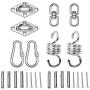 TEANTECH Heavy Duty Stainless Steel 304 Swing Hangers Kits 800LB Capacity with 360°Rotation 8 Screws for Wooden Sets Tire Swing Chair Seat Trapeze Yoga Hammock Chair Sandbag, 2 Set
