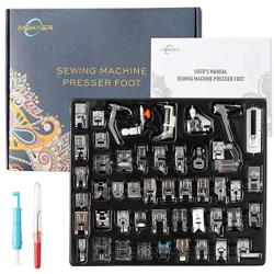 Aiskaer Professional 48pcs Sewing Machine Presser Feet Set for Brother, Babylock, Singer, Janome, Elna, Toyota, New Home, Simplicity, Kenmore,