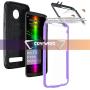 COVRWARE Iron Tank Case for Moto Z3 Play/Moto Z3 with Built-in [Screen Protector] Heavy Duty Full-Body Rugged Holster Armor Case [Brushed Metal Texture Design][Belt Swivel Clip][Kickstand], Purple
