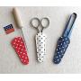 Beaditive Embroidery Scissors Sheath (3-Piece Set) July 4th | Blue, White, Red Polka Dot