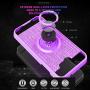 Galaxy J3 Emerge/J3 Eclipse/J3 Prime/J3 Mission/Luna Pro/Sol 2/Express Prime 2 Case with HD Screen Protector,YmhxcY 360 Degree Rotating Ring & Bracket Back Cover for Samsung J3 2017-ZH Purple