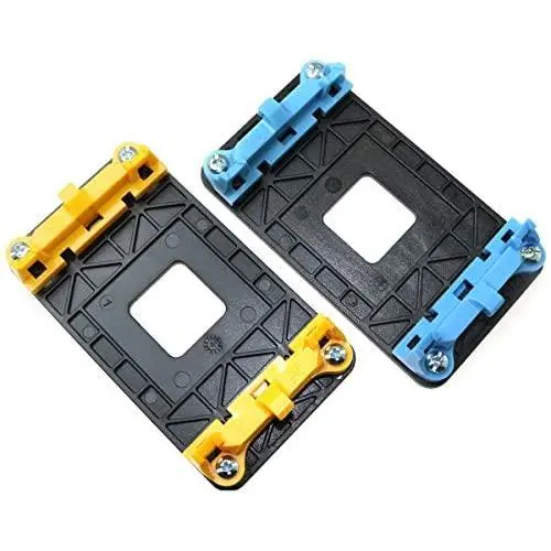 ToToT 2set AMD Plastic CPU Fan Stand Bracket Base 940AM2/FM1/FM2 Universal Base Black Bracket with Blue/Yellow Shim ToToT 2set AMD Plastic CPU Fan Stand Bracket Base 940AM2/FM1/FM2 Universal Base Black Bracket with Blue/Yellow Shim
