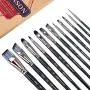 Transon Artist Paint Brush Set of 12 for Watercolor Acrylic Gouache Oil and Tempera Painting Transon Artist Paint Brush Set of 12 for Watercolor Acrylic Gouache Oil and Tempera Painting