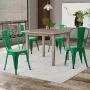 Furmax Metal Chairs Indoor/Outdoor Use Stackable Chic Dining Bistro Cafe Side Chairs Set of 4 (Green) Furmax Metal Chairs Indoor/Outdoor Use Stackable Chic Dining Bistro Cafe Side Chairs Set of 4 (Green)