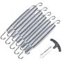 GZFTMKOBNS Trampoline Springs, Heavy-Duty Galvanised, Metal Rust Resistant & Long-Lasting Fitness Trampoline Springs 10pcs Fitness Trampoline Springs+1pcs Springs Tool