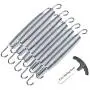 GZFTMKOBNS Trampoline Springs, Heavy-Duty Galvanised, Metal Rust Resistant & Long-Lasting Fitness Trampoline Springs 10pcs Fitness Trampoline Springs+1pcs Springs Tool GZFTMKOBNS Trampoline Springs, Heavy-Duty Galvanised, Metal Rust Resistant & Long-Lasting Fitness Trampoline Springs 10pcs Fitness Trampoline Springs+1pcs Springs Tool