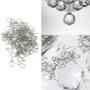 Waltz&F 0.40.7IN Crystal Chandelier Suncatcher DIY Ornament Parts,Plated Silver Crystal Buckle for Fastening Crystals Ball Prism 300PCS