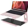 Soundance Laptop Stand, Aluminum Computer Riser, Ergonomic Laptops Elevator for Desk, Metal Holder Compatible with 10 to 15.6 Inches Notebook Computer, Rose Gold