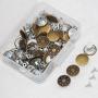 Replacement Jeans Buttons Set - 17mm No-Sew Nailless Removable Metal Jeans Buttons Fits to Any The Cowboy Clothing Jackets Pants Bags,with Storage Box (Set of 50)