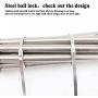 Amariver 100 Pieces 304 Stainless Steel Zip Ties Cable Ties Multi Functional Cable Straps Locking Metal Zips Ties for Cables and Wires