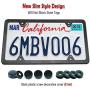 Aootf License Plate Frame Carbon Fiber -Aluminum License Plate Frame Printing Carbon Fiber Pattern & Frame Screw Kits Fine Slim Standard Size for USA Car (Aluminum Frame Carbon Fiber-4 Hole-2PC)