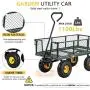 VIVOHOME Heavy Duty 1100 Lbs Capacity Mesh Steel Garden Cart Folding Utility Wagon with Removable Sides and 10 Inch Wheels (Green) VIVOHOME Heavy Duty 1100 Lbs Capacity Mesh Steel Garden Cart Folding Utility Wagon with Removable Sides and 10 Inch Wheels (Green)
