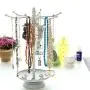 MyGift Vintage Style Whitewashed Metal 12 Hook Jewelry Organizer Tree Rack Stand w/Ring Dish Tray MyGift Vintage Style Whitewashed Metal 12 Hook Jewelry Organizer Tree Rack Stand w/Ring Dish Tray
