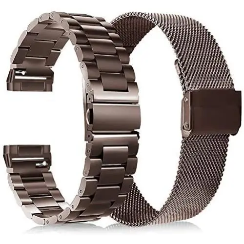 KOREDA Compatible with Fitbit Versa 3/Fitbit Sense Bands Sets for Women Men, Stainless Steel Metal Band + Mesh Loop Replacement Bracelet Wristband for Fitbit Versa 3/Sense Smartwatch (Mystic Bronze) KOREDA Compatible with Fitbit Versa 3/Fitbit Sense Bands Sets for Women Men, Stainless Steel Metal Band + Mesh Loop Replacement Bracelet Wristband for Fitbit Versa 3/Sense Smartwatch (Mystic Bronze)
