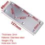 Hyever 3 Pieces Flat Straight Brace Bracket Steel Metal Mending Fixing Plate,Brushed Finish 5.4'' × 1.9'' × 0.08''