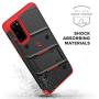 ZIZO Bolt Series for Galaxy S20 Case with Kickstand Holster Lanyard - Black & Red