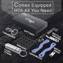 Clips Smart Compact Key Holder Keychain - Made of Carbon Fiber & Stainless Steel- Pocket Organizer Up to 38 Keys- Lightweight, Strong Includes Bottle Opener, Carabiner & More