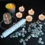 Cozyours 200 pcs Metal Candle Wick Sustainer Tabs (12,5 mm) for Candle Making