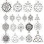 40pcs Jewelry Making Charms Antique Silver The Seed of Life Lotus Flower of Life Metal Charms Pendants DIY for Necklace Bracelet Jewelry Making and Crafting SM144