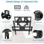 TV Wall Mount Bracket Full Motion Dual Swivel Articulating Arms Extension Tilt Rotation, Fits Most 26-55 Inch LED, LCD, OLED Flat&Curved TVs, Max VESA 400x400mm and Holds up to 99lbs by Pipishell
