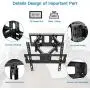 TV Wall Mount Bracket Full Motion Dual Swivel Articulating Arms Extension Tilt Rotation, Fits Most 26-55 Inch LED, LCD, OLED Flat&Curved TVs, Max VESA 400x400mm and Holds up to 99lbs by Pipishell TV Wall Mount Bracket Full Motion Dual Swivel Articulating Arms Extension Tilt Rotation, Fits Most 26-55 Inch LED, LCD, OLED Flat&Curved TVs, Max VESA 400x400mm and Holds up to 99lbs by Pipishell