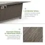 Best Choice Products 52in 50,000 BTU Wicker Propane Fire Pit Table w/Aluminum Tabletop, Glass Wind Guard, Storage Cover, Glass Beads, Easy Access Tank Cabinet Best Choice Products 52in 50,000 BTU Wicker Propane Fire Pit Table w/Aluminum Tabletop, Glass Wind Guard, Storage Cover, Glass Beads, Easy Access Tank Cabinet