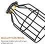 Simple Deluxe HIBULBCAGE 1-Pack Adjustable Industrial Clamp On Metal Bulb Guard Cage for Pendant, Vintage Lamp Holder and Ceiling Fan Light, Black