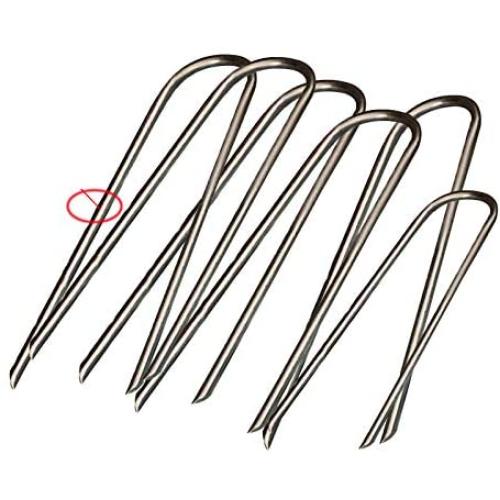 Deep Touch Trampoline Stakes Trampoline Anchors 14Inx 0.354 inch U Anchors U Steaks Trampoline Stakes Anchors Trampoline Anchor Trampoline Accessories U Tent Stakes Ground Anchor U Stakes Heavy Duty