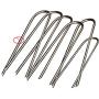 Deep Touch Trampoline Stakes Trampoline Anchors 14Inx 0.354 inch U Anchors U Steaks Trampoline Stakes Anchors Trampoline Anchor Trampoline Accessories U Tent Stakes Ground Anchor U Stakes Heavy Duty
