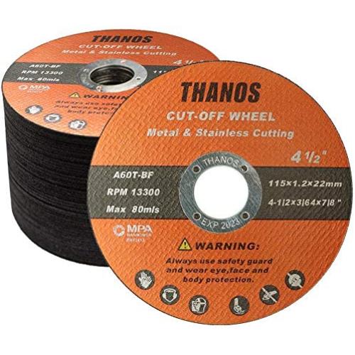 THANOS Cut Off Wheel,Cutting Wheel(2nd Gen)50 Pack,4-1/2''x3/64''x7/8'' Metal&Stainless Steel,Ultra Thin Cutting Disc
