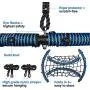 Trekassy 750lbs Spider Web Tree Swing 45 inch for Kids Adults with Swivel, 2pcs 10ft Tree Hanging Straps, Steel Frame and Adjustable Ropes