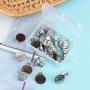 JETTINGBUY 27 Sets Premium Replacement Jean Buttons,17mm Combo Copper Tack Buttons Replacement Kit with Rivets and Metal Base