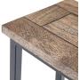 SIMPLIHOME Skyler Solid Mango Wood and Metal 18 inch wide Rectangle Industrial C Side Table in Beach Brown, Fully Assembled, for the Living Room and Bedroom