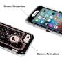 Anuck Case for iPhone 6S Plus Case, for iPhone 6 Plus Case (5.5 inch), 3 in 1 Hybrid Heavy Duty Defender Case Sparkly Floating Liquid Glitter Protective Hard Shell Shockproof TPU Cover - Black