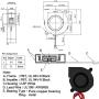 3D Printer Blow Radial Cooling Fan DC 12/24V Turbofan Cooler Kit Accessories for 3D Printer High Rotation Speed Low Noise Heatsinks Fans (24V)