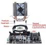 upHere Quiet CPU Cooler with 4 Direct Contact Heatpipes, Red LED Fan,C92R