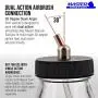 Master Airbrush (Pack of 10) TB-010 Empty 2.7-Ounce (80cc) Glass Jar Bottles with 30° Down Angle Adaptor Lid Assembly - Fits Dual-Action Siphon Feed Airbrushes, Use with Master, Badger, Paasche, Iwata Master Airbrush (Pack of 10) TB-010 Empty 2.7-Ounce (80cc) Glass Jar Bottles with 30° Down Angle Adaptor Lid Assembly - Fits Dual-Action Siphon Feed Airbrushes, Use with Master, Badger, Paasche, Iwata