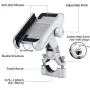 vicelecus Motorcycle Phone Mount, Adjustable Anti Shake Metal Bike Phone Holder for iPhone X/8/7/6 Plus Samsung Galaxy S9/S8/S7/S6 GPS, Holds Devices up to 3.7'' Width (Silver) vicelecus Motorcycle Phone Mount, Adjustable Anti Shake Metal Bike Phone Holder for iPhone X/8/7/6 Plus Samsung Galaxy S9/S8/S7/S6 GPS, Holds Devices up to 3.7'' Width (Silver)
