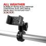 Metal Motorcycle Mount for Phone - by TACKFORM [Enduro Series] - NO Slings Needed. Rock Solid Holder for Regular and Plus Sized iPhone and Samsung Devices. Industrial Spring Grip