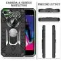 iPhone 7 case | iPhone 8 case | Metal 360 Degree Ring Kickstand | Atump Military Grade 15ft. Drop Shockproof Tested Protective case | Car Mount Phone case for iPhone 7 and iPhone 8 Black