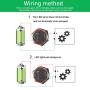 TWTADE 16mm IP65 Waterproof Latching Power Metal Push Button Switch 5/8 5A DC12V Stainless Steel Shell (Green) LED Ring Switch 1NO 1NC with Wire Socket Plug YJ-GQ16BF-D-L-G