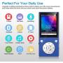MP3 Player Bluetooth4.2 Built-in Speaker 16GB with 2.4 Inch TFT Color Screen Lossless Sound Music Video Player with FM Radio, Supports SD Card up to 128GB by DeeFec - Blue