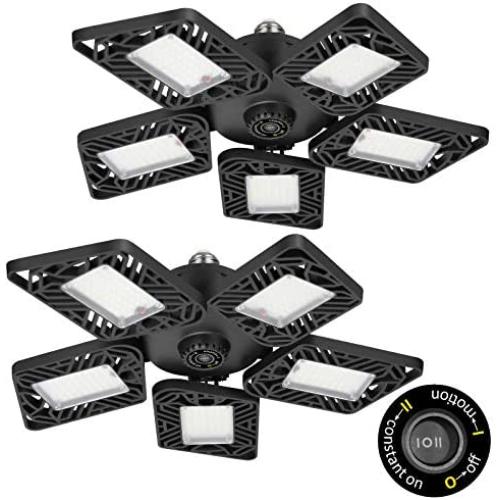2-Pack 160W LED Garage Light, Super Bright 16000LM Garage Lights with Motion Switch, 6000K Easy-Installation LED Ceiling Lights with 5 Adjustable Panels, Ideal Bay Lights for Garage Basement Warehouse 2-Pack 160W LED Garage Light, Super Bright 16000LM Garage Lights with Motion Switch, 6000K Easy-Installation LED Ceiling Lights with 5 Adjustable Panels, Ideal Bay Lights for Garage Basement Warehouse