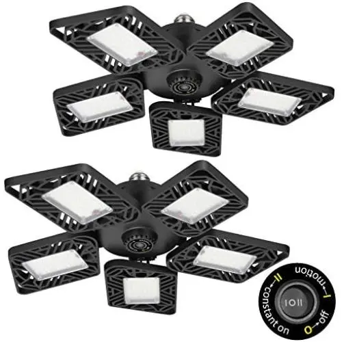 2-Pack 160W LED Garage Light, Super Bright 16000LM Garage Lights with Motion Switch, 6000K Easy-Installation LED Ceiling Lights with 5 Adjustable Panels, Ideal Bay Lights for Garage Basement Warehouse 2-Pack 160W LED Garage Light, Super Bright 16000LM Garage Lights with Motion Switch, 6000K Easy-Installation LED Ceiling Lights with 5 Adjustable Panels, Ideal Bay Lights for Garage Basement Warehouse