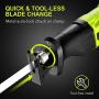 Reciprocating Saw - SnapFresh Cordless Reciprocating Saw Battery-powered, 20V 2.0Ah Cordless Saw, 1 Hour Fast Charger, Powerful Saw Reciprocating Lightweight for Wood & Metal Cutting