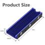 NVMe Heatsinks for M.2 2280mm SSD Double-Sided Cooling Design（Blue）
