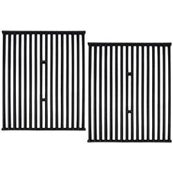 BBQration 2-Pack 15'' x 12 3/4'' CIF436B Each Matte Cast Iron Cooking Grid Replacement for Broil King Models 945584, 945587, 94624, Broil-Mate Models 115557, 1155-54, 1155-57, 115554 and More