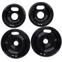 Kitchen Basics 101 Porcelain Drip Pan Set Replacement for Whirlpool W10288051 : 2 ea 6” 93169204b and 8'' 93169205b
